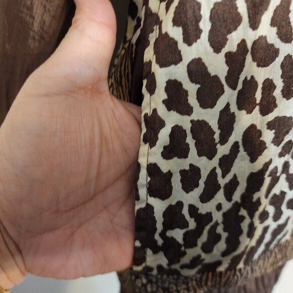 Vtg Windbreaker Maggie Barnes Animal Print Patches Women 1 X Athleisure Y2K - Picture 7 of 15